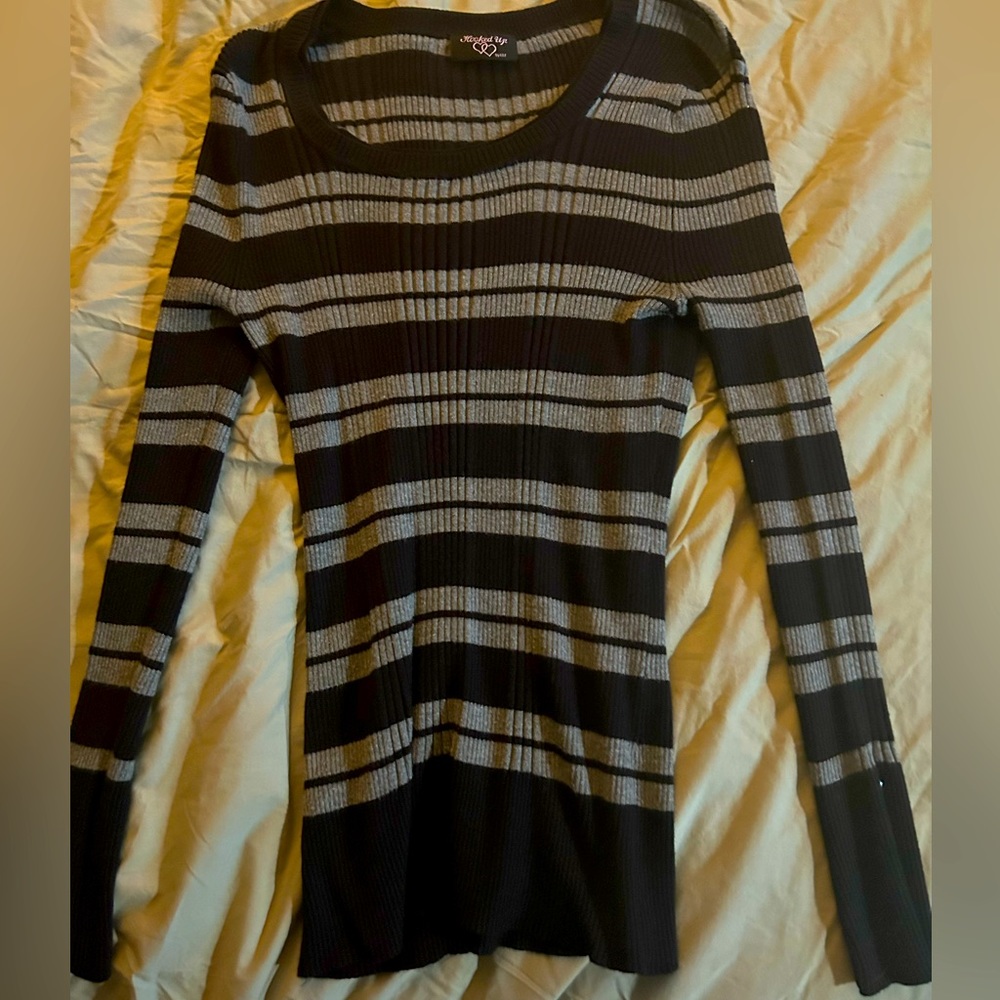 Black and grey striped sweater ❤️ (Sold)